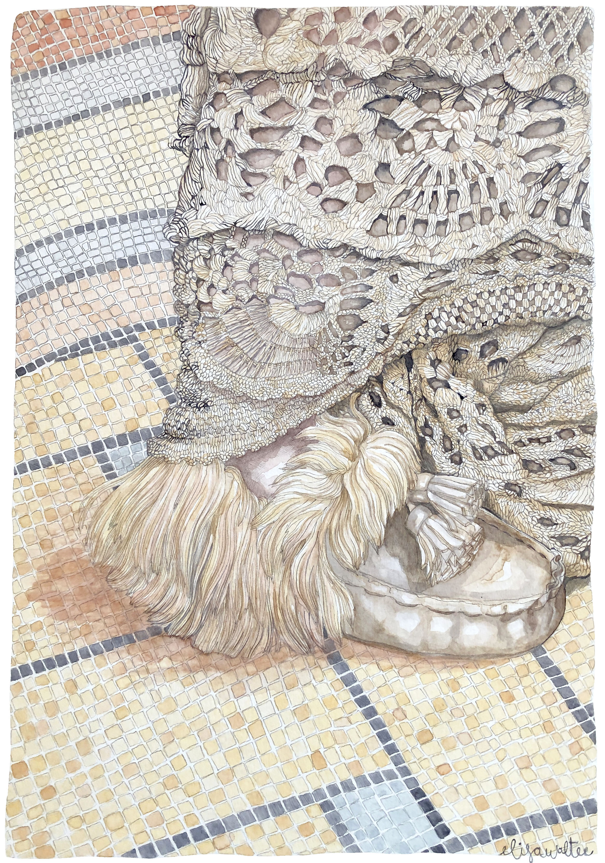 'Crochet, fourrure et mosaïques' Fine Art Giclée Print