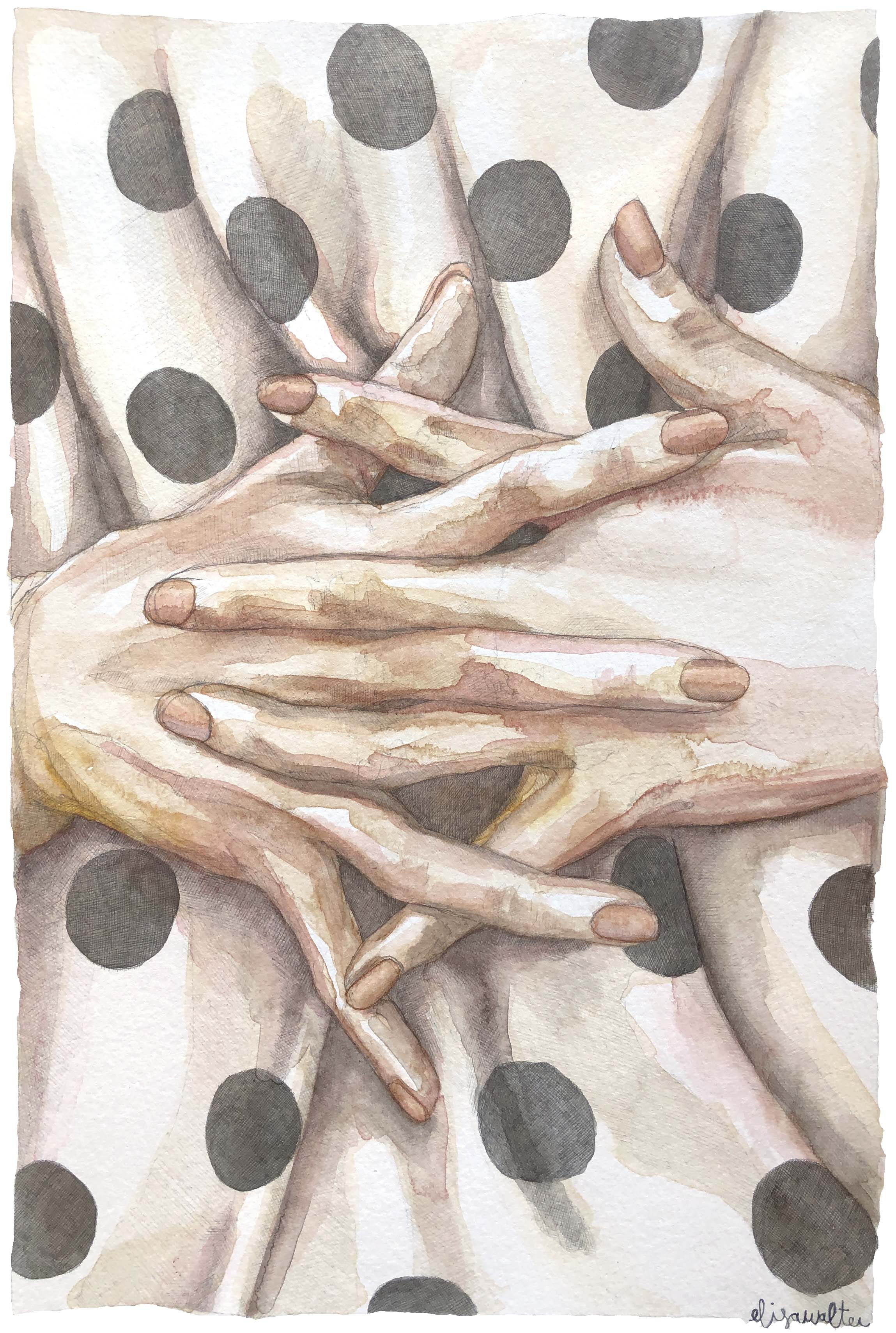 'Des mains et des pois' Fine Art Giclée Print