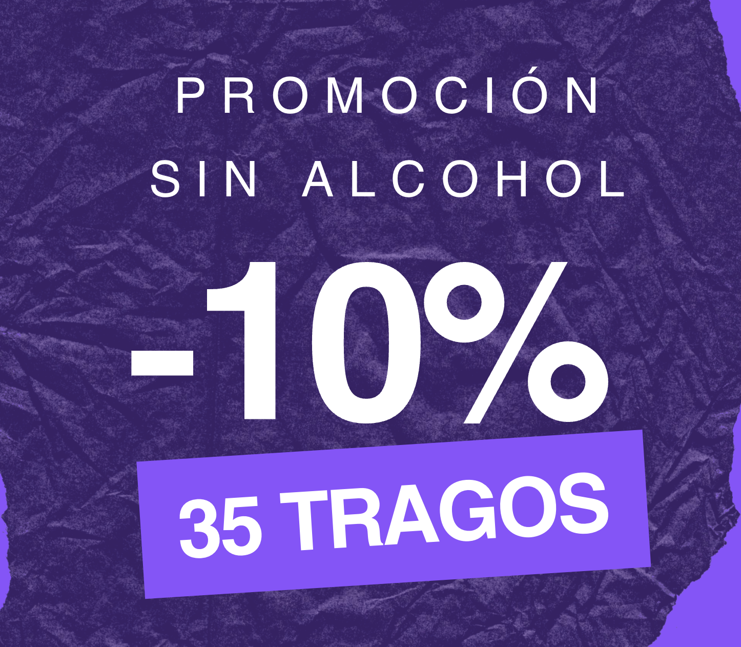PROMO DE 35 TRAGOS SIN ALCOHOL