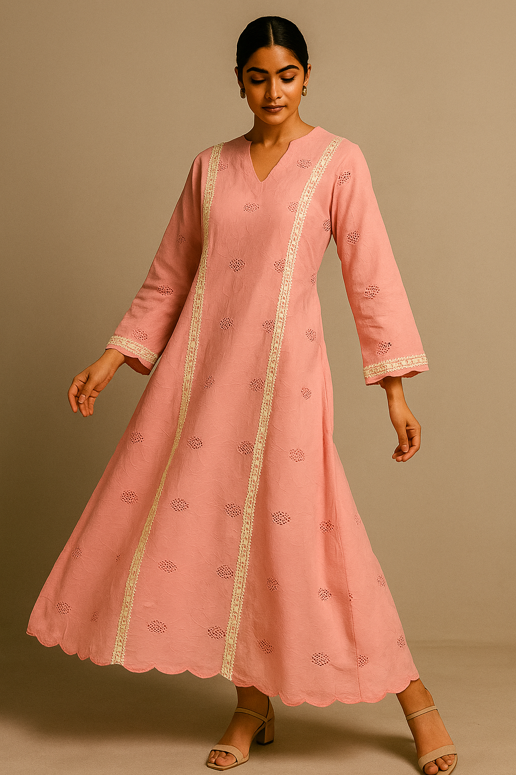 Elegant Pink Long kurta