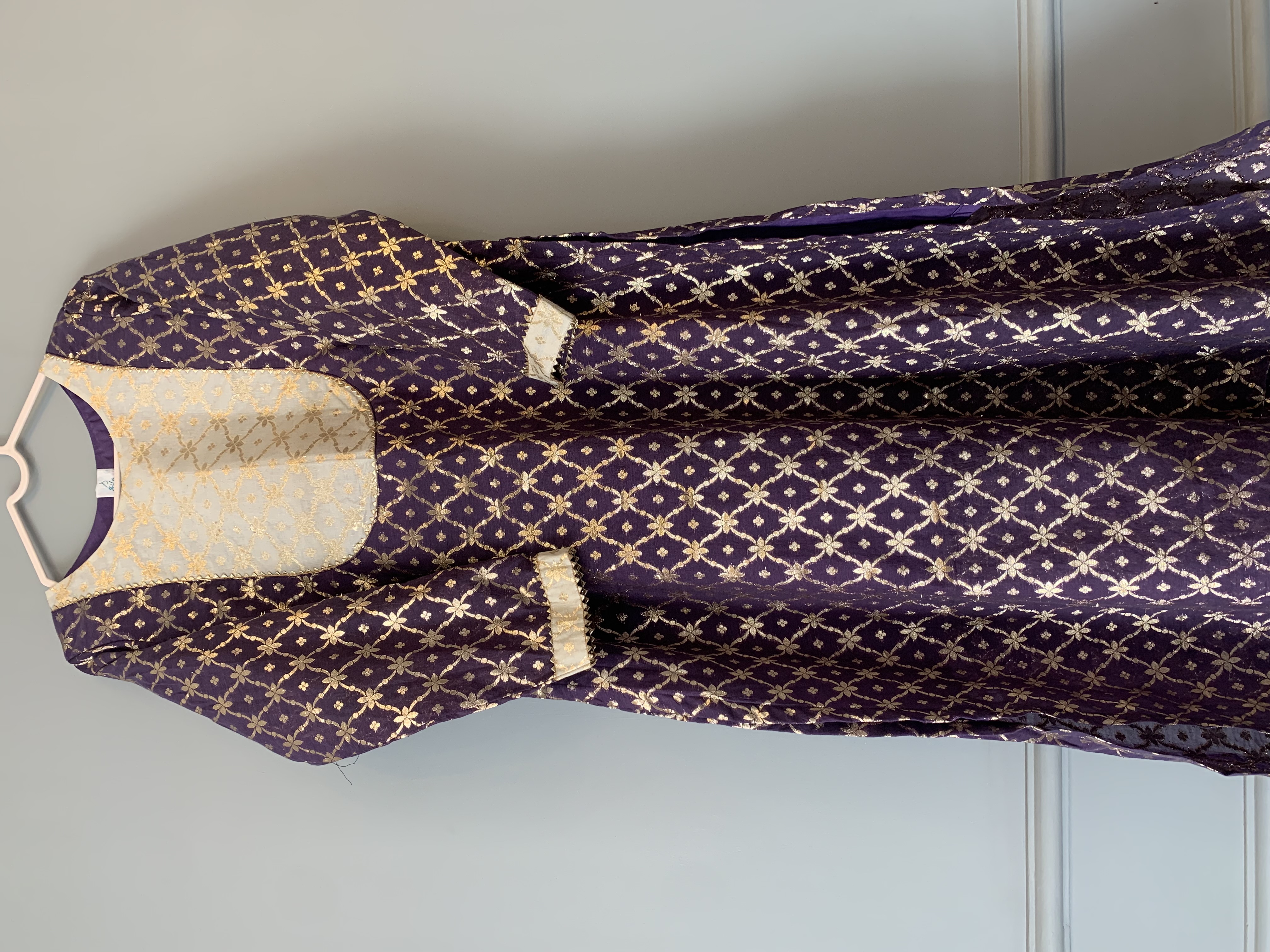 Traditional Purple and Gold Ethnic Dress