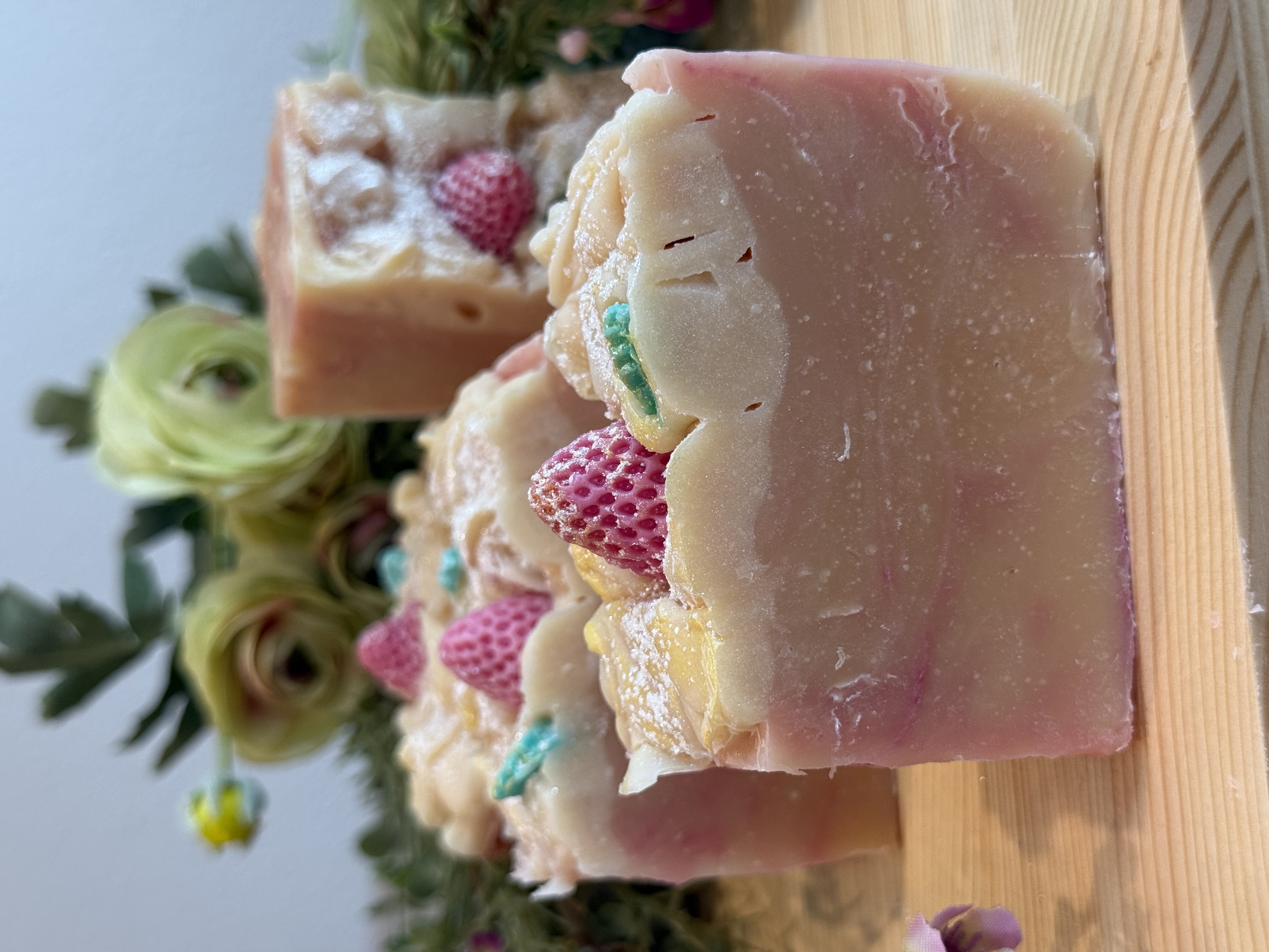 🍓🐰 Strawberry Shortcake Soap Bar 🧁✨