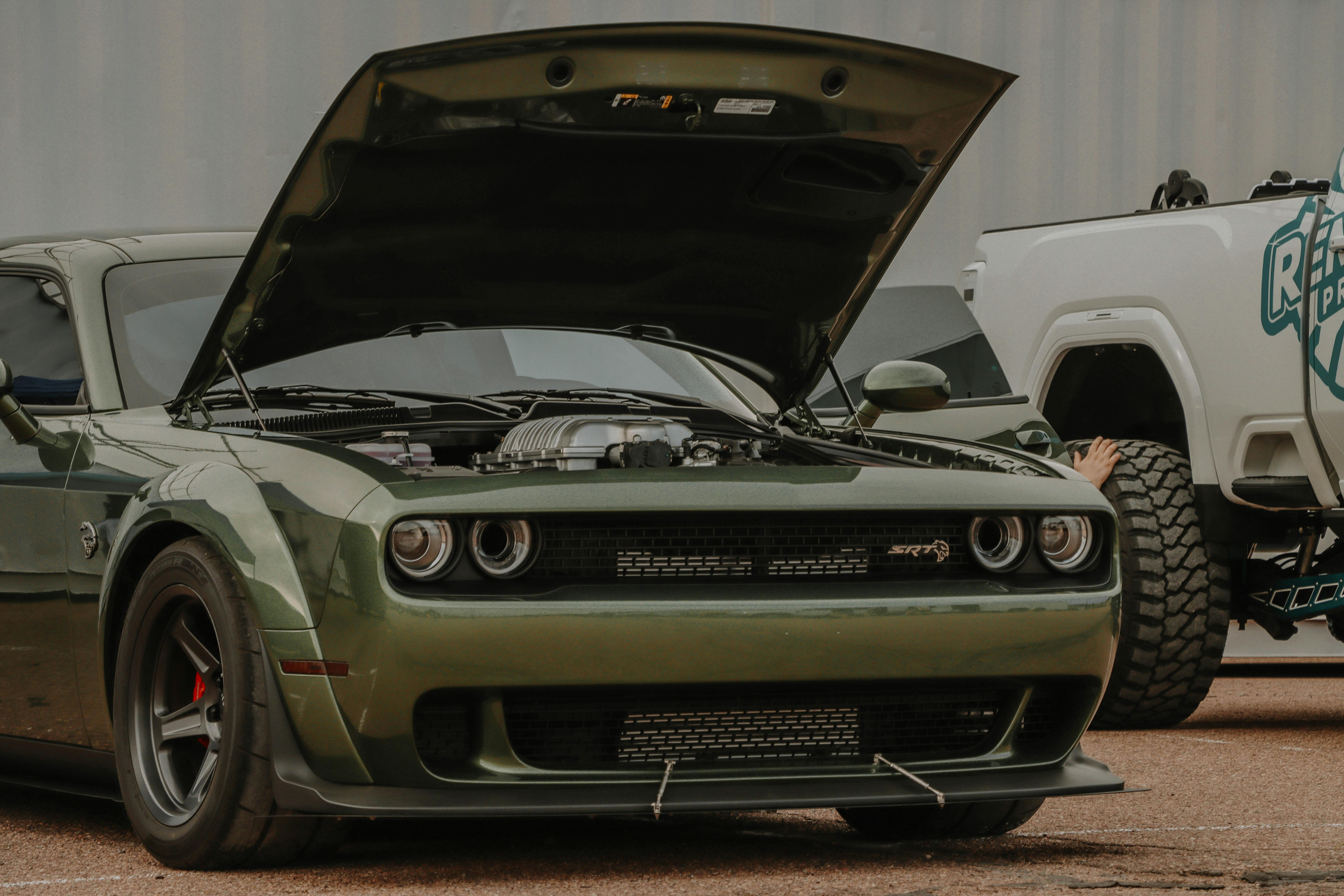 Green Dodge Challenger