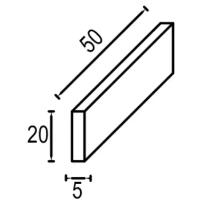 Bordura 20x50x5cm neagra