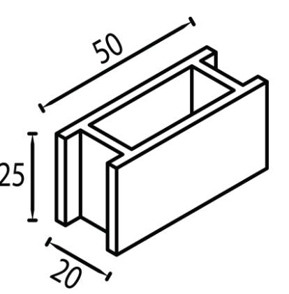Boltari fundatie 20x25x50cm