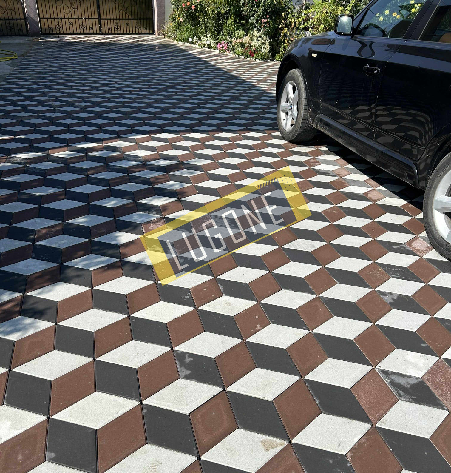 Pavaj 3D Mirage alb+antracit+maro