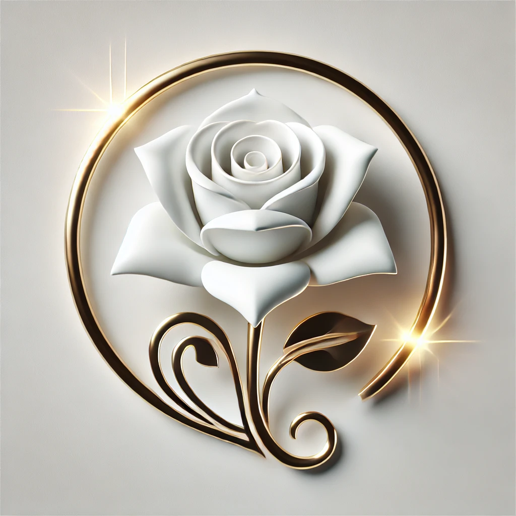 Elegant White Rose Wall Art