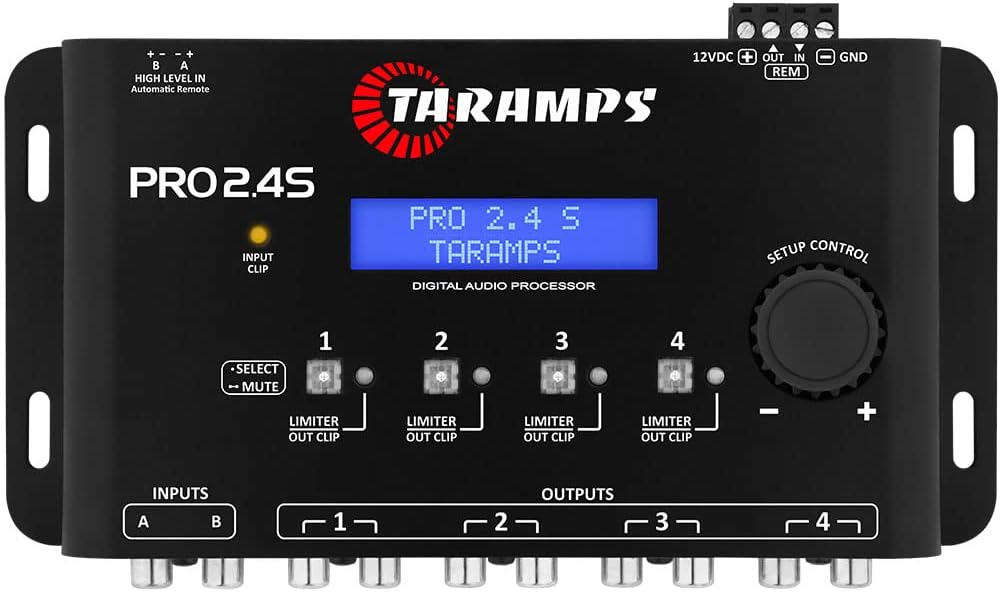 Taramps Pro 2.4S DSP Digital Crossover With 4CH & High Level In