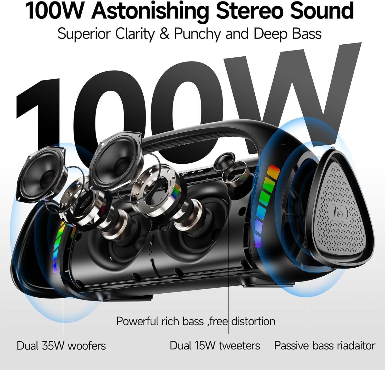 LFS 100W BT 5.3 Loud Speakers with Deep Bass