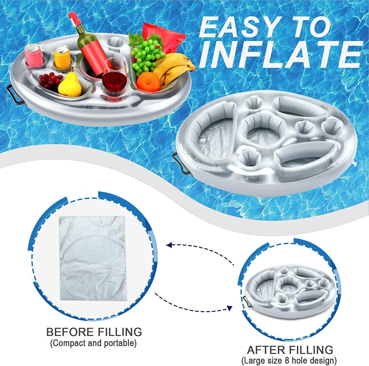 Inflatable Floating Drink Holder for Pool
