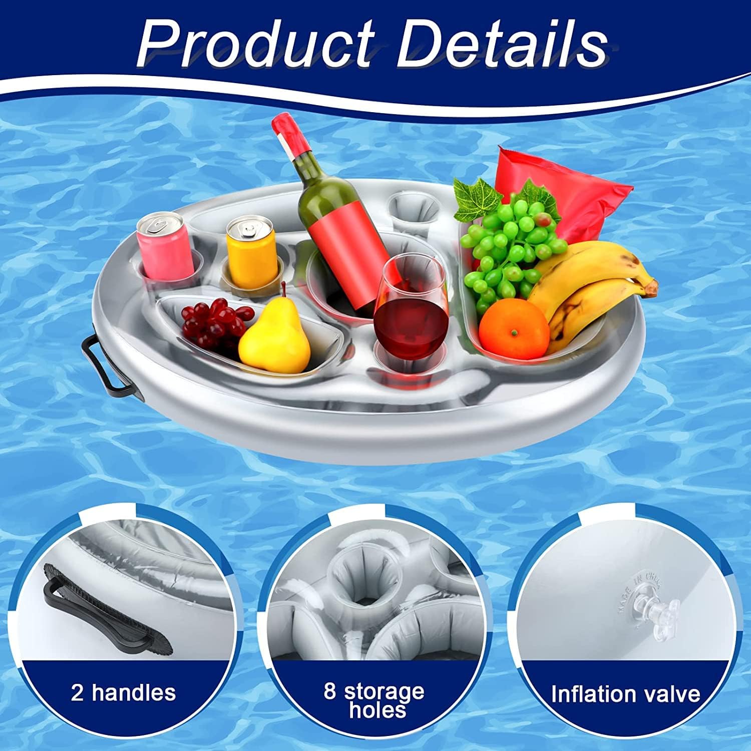 Inflatable Floating Drink Holder for Pool