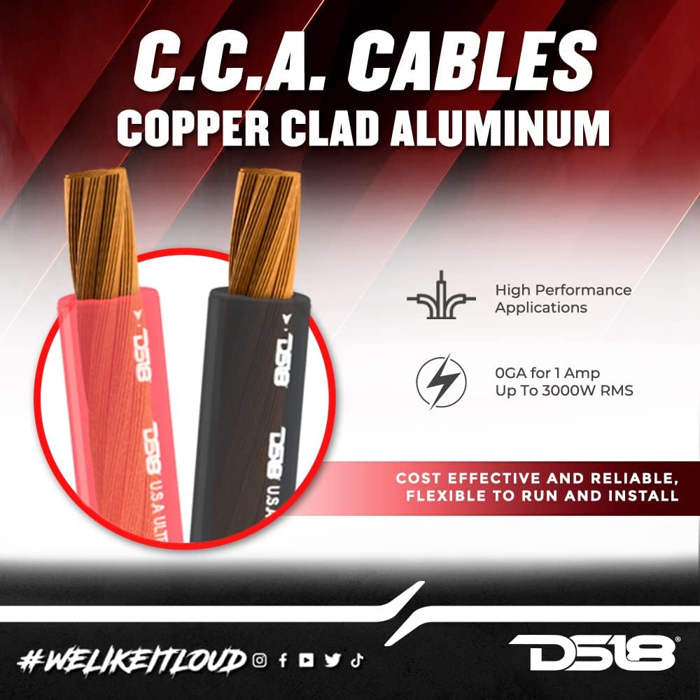 DS18 1/0 AWG Ultra Flex Power Wire CCA
