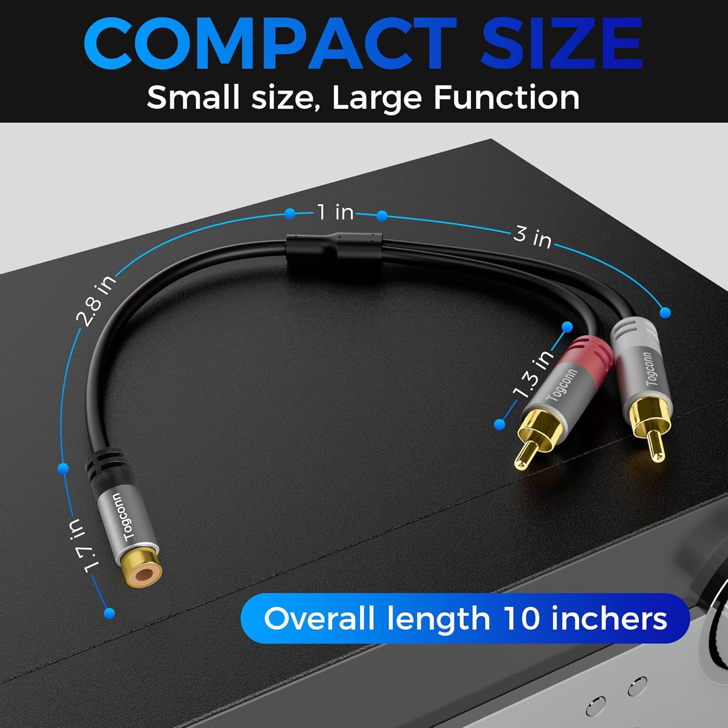 RCA Y-Adapter Splitter Cable