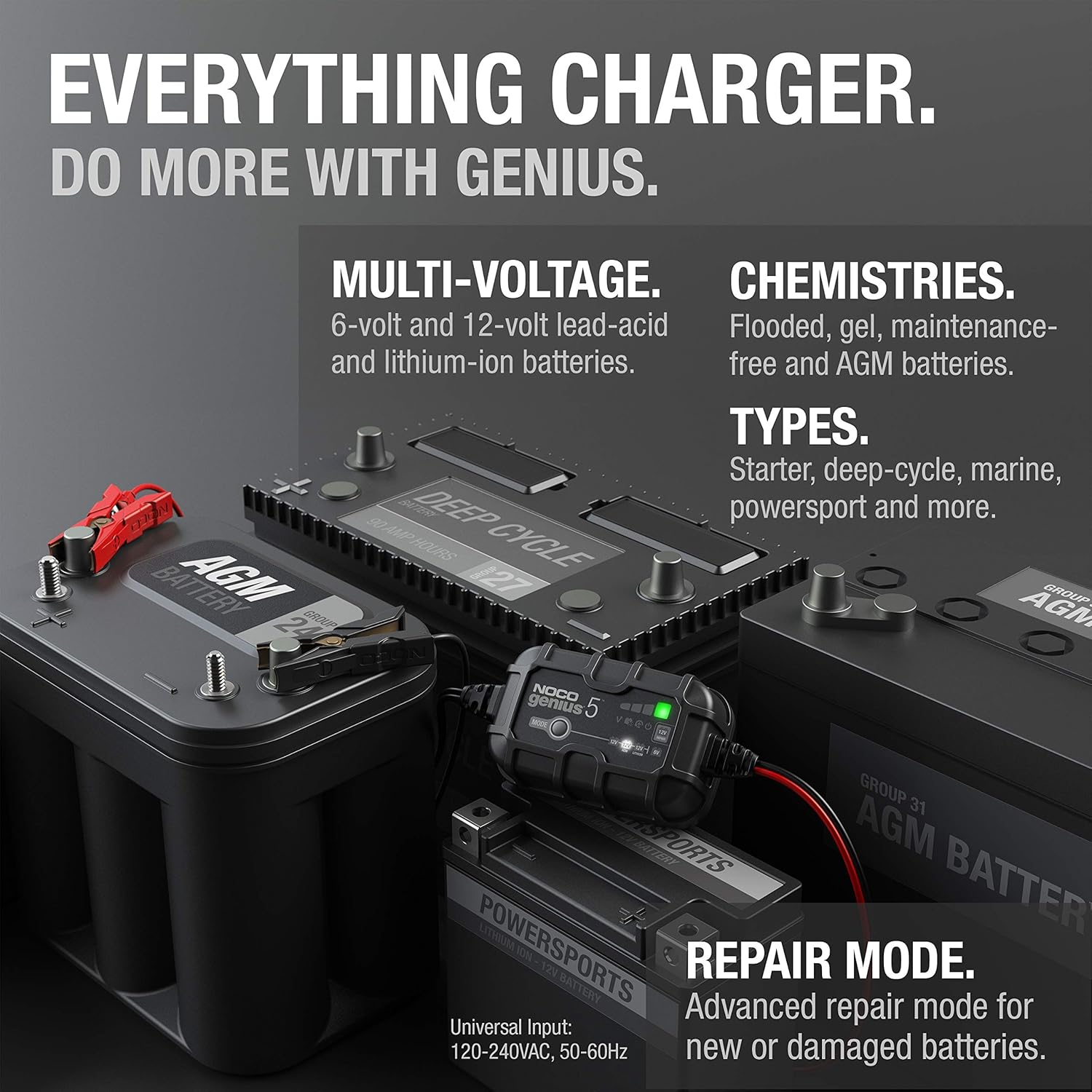 NOCO GENIUS5 5A Smart Car Battery Charger