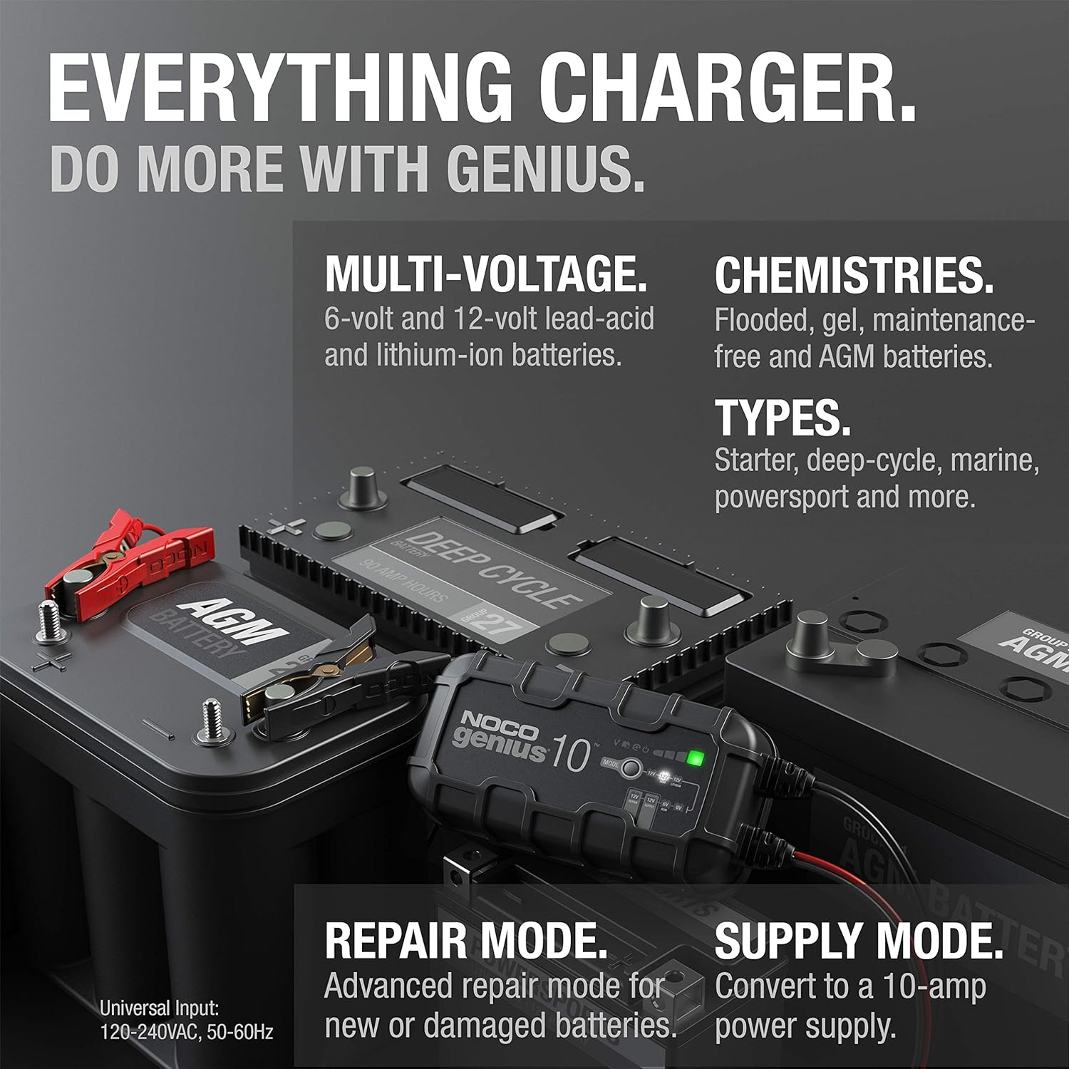 NOCO GENIUS10 10A Smart Car Battery Charger