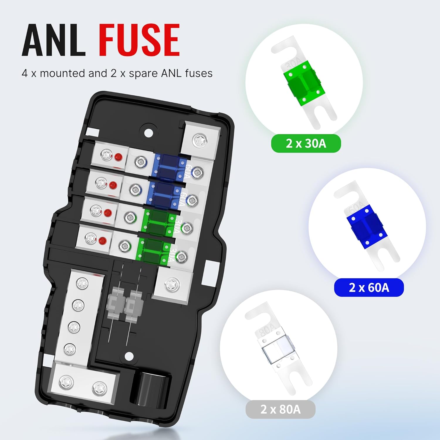 4 Way Power + Ground Distribution Block