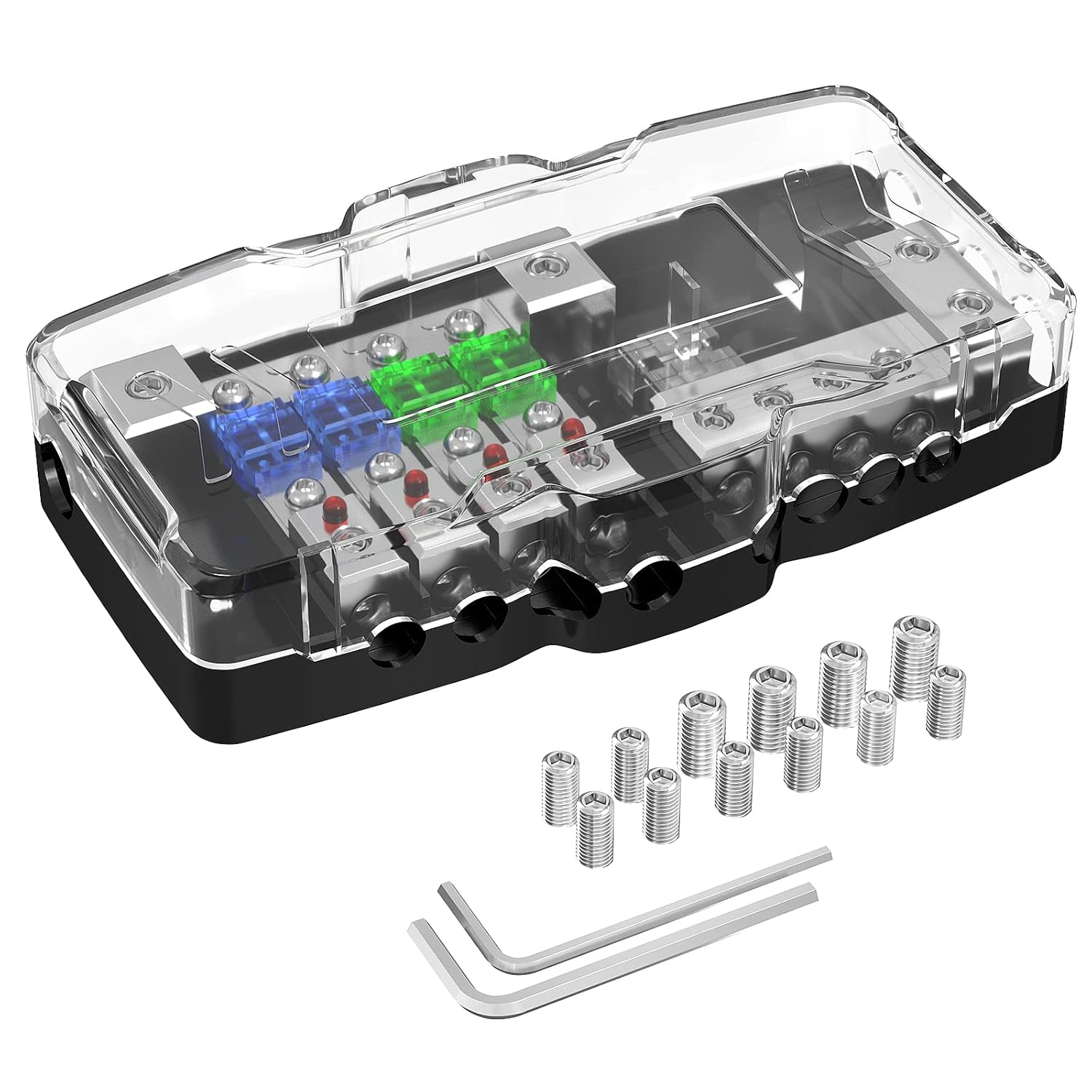 4 Way Power + Ground Distribution Block