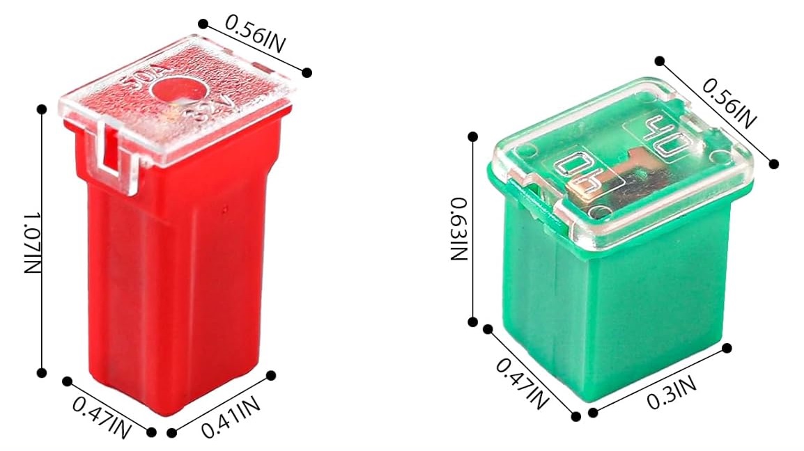Car Tall and Low Box Shaped Fuses