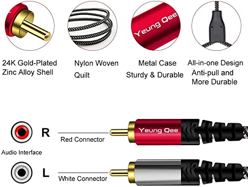 RCA Cables 2RCA Male to 2RCA Male Nylon-Braided