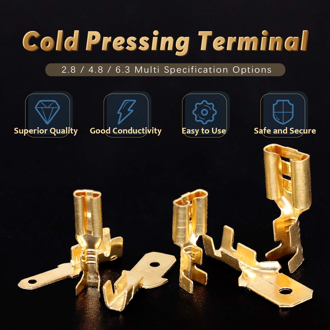 Wire Spade Terminals and Insulating Sleeve