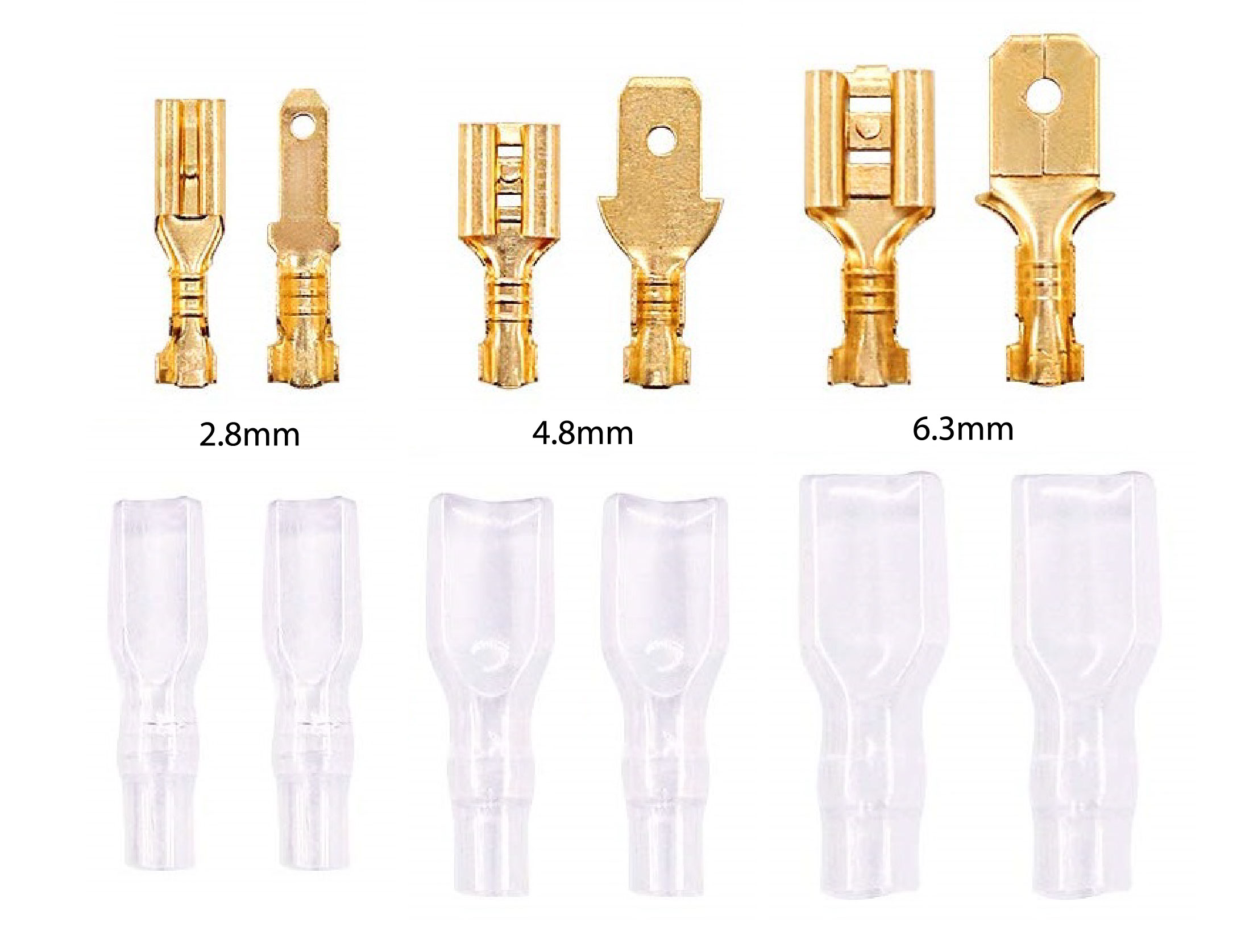 Wire Spade Terminals and Insulating Sleeve