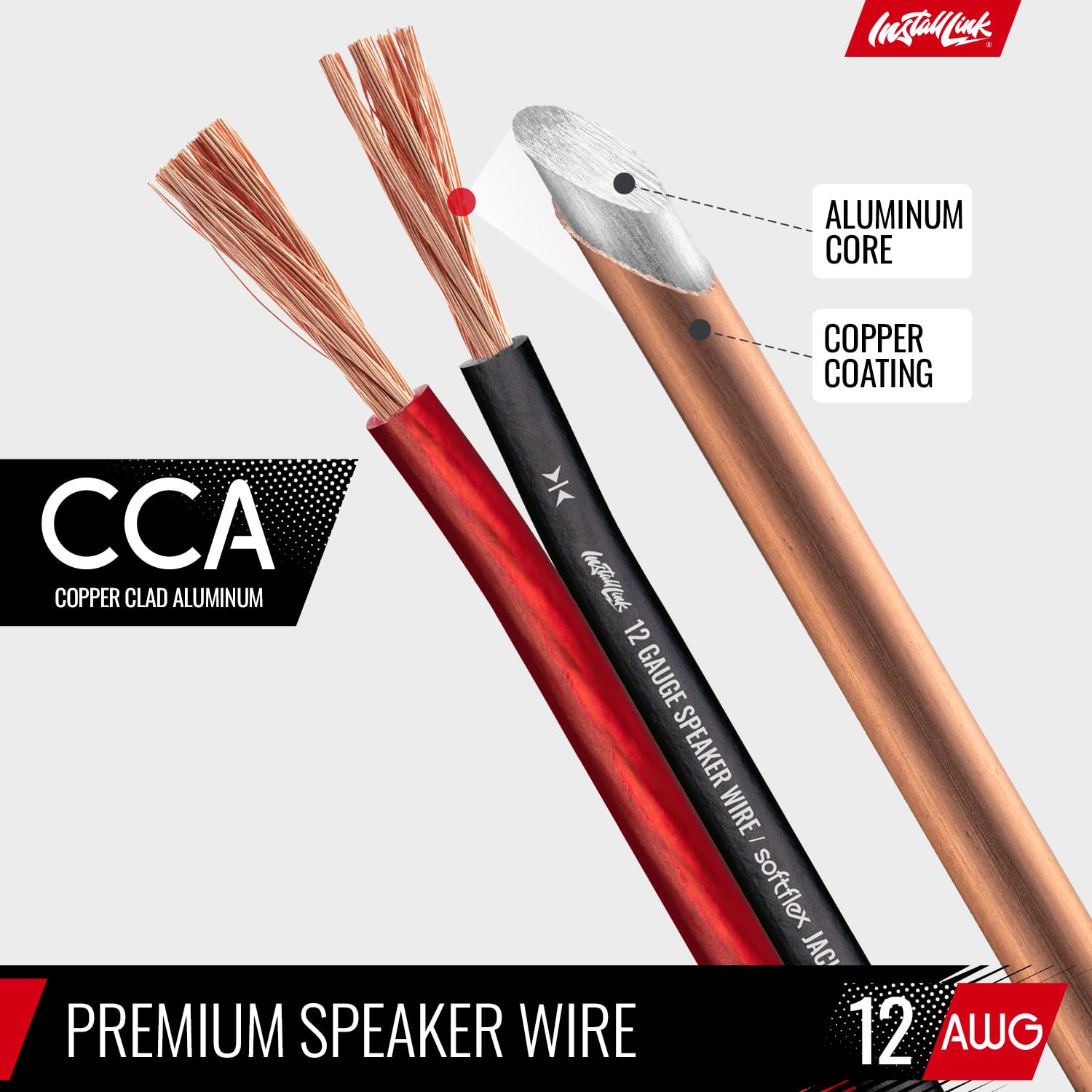 Install Link 12 AWG Speaker Wire Cable CCA