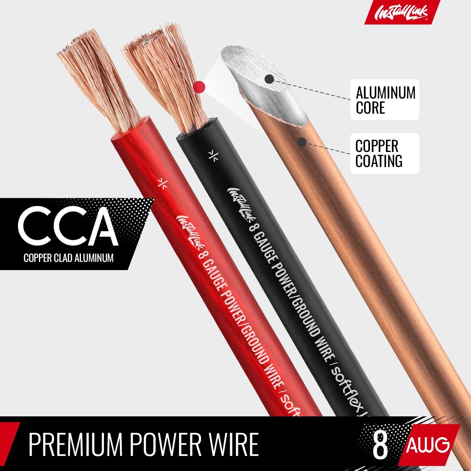 Install Link 8 AWG Speaker Wire Cable CCA