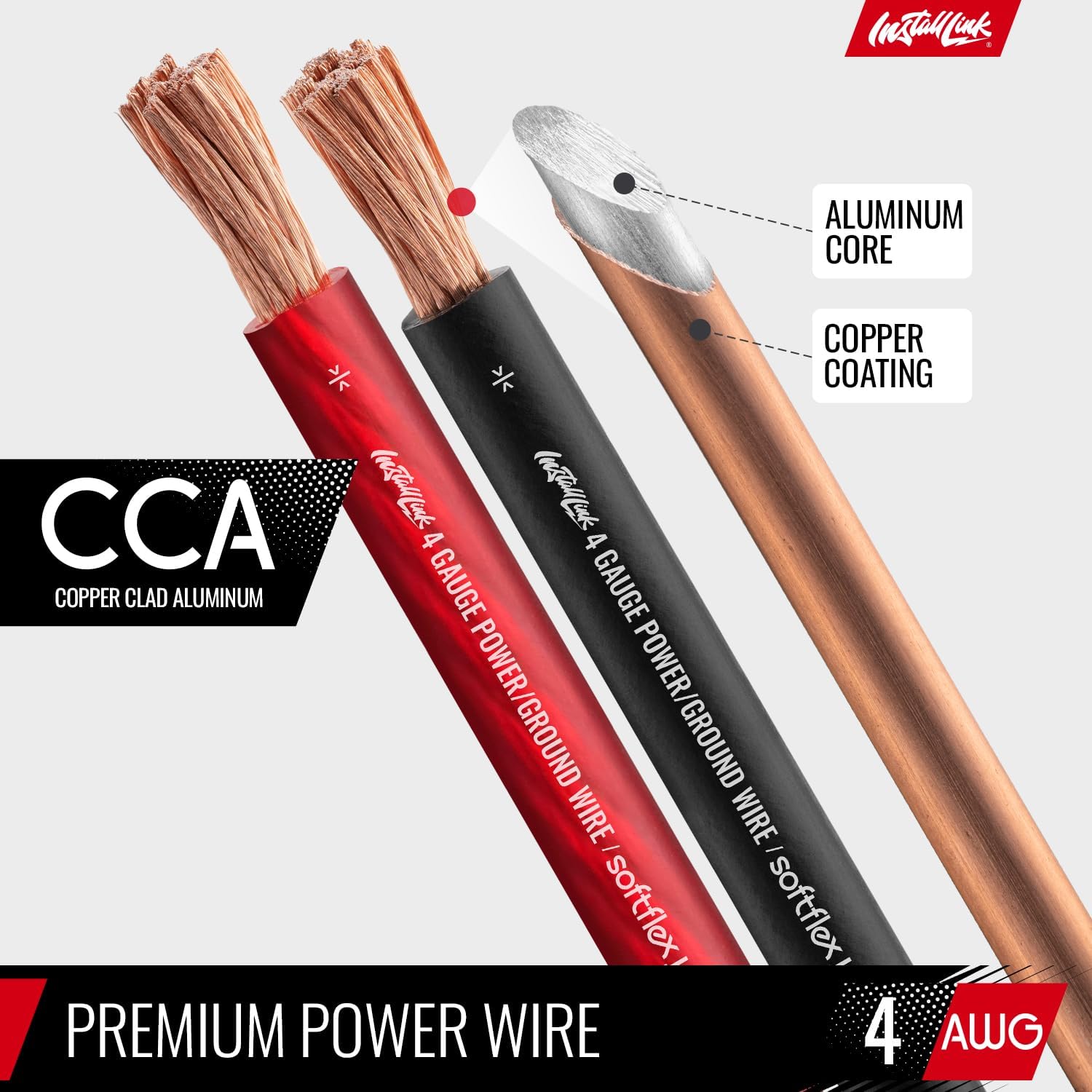 Install Link 4 AWG Speaker Wire Cable CCA 