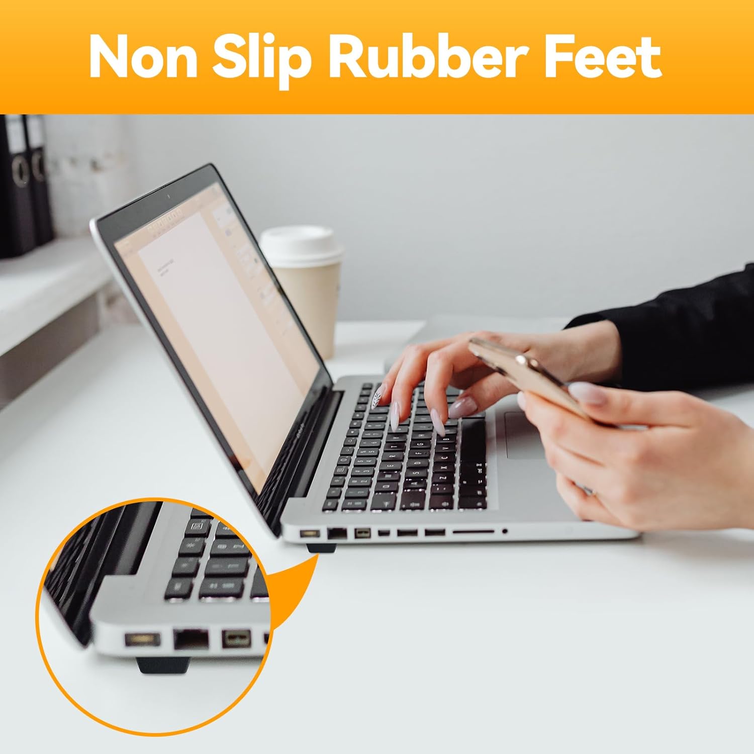 Black Rubber Feet Self Adhesive Square Bumper Pads