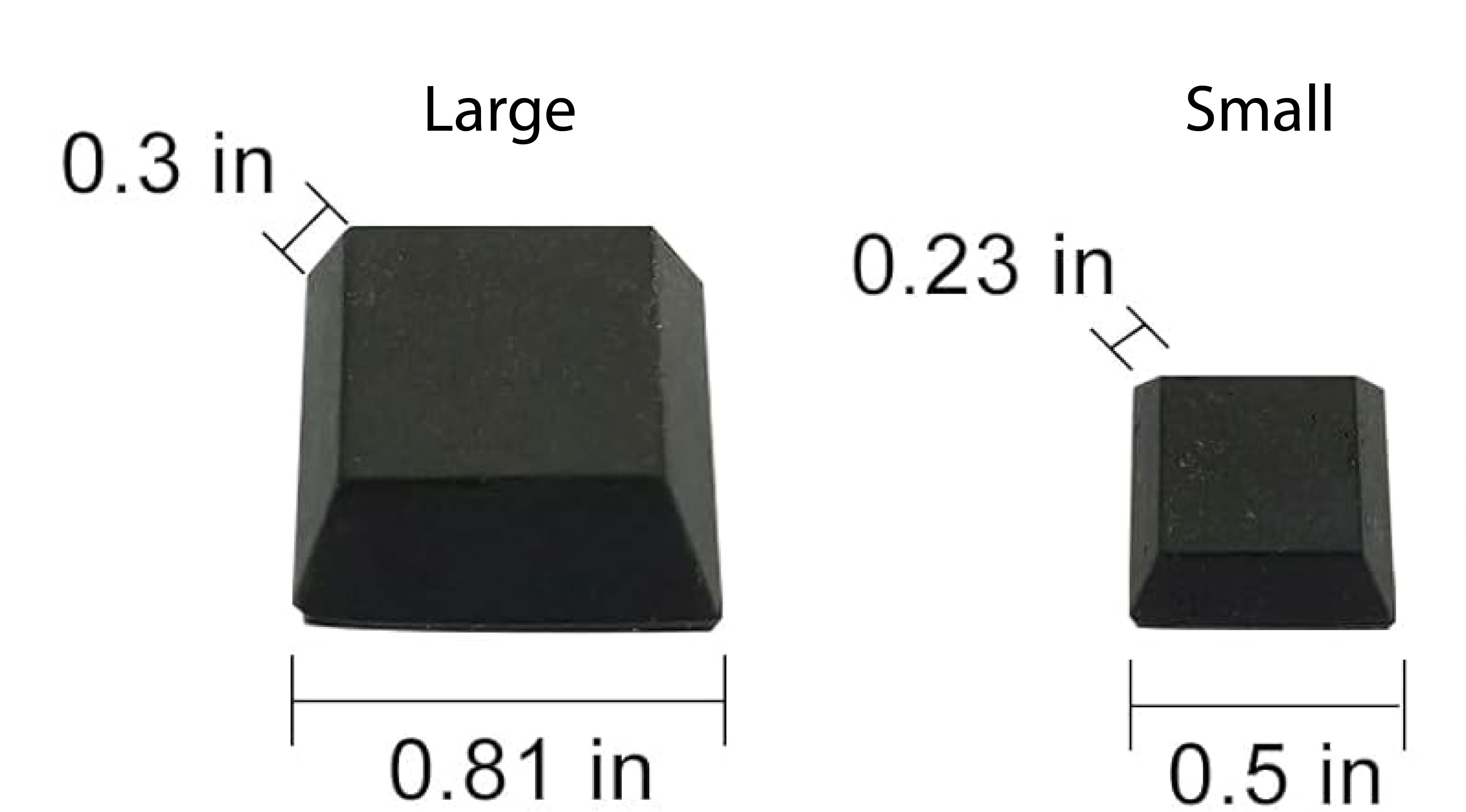 Black Rubber Feet Self Adhesive Square Bumper Pads
