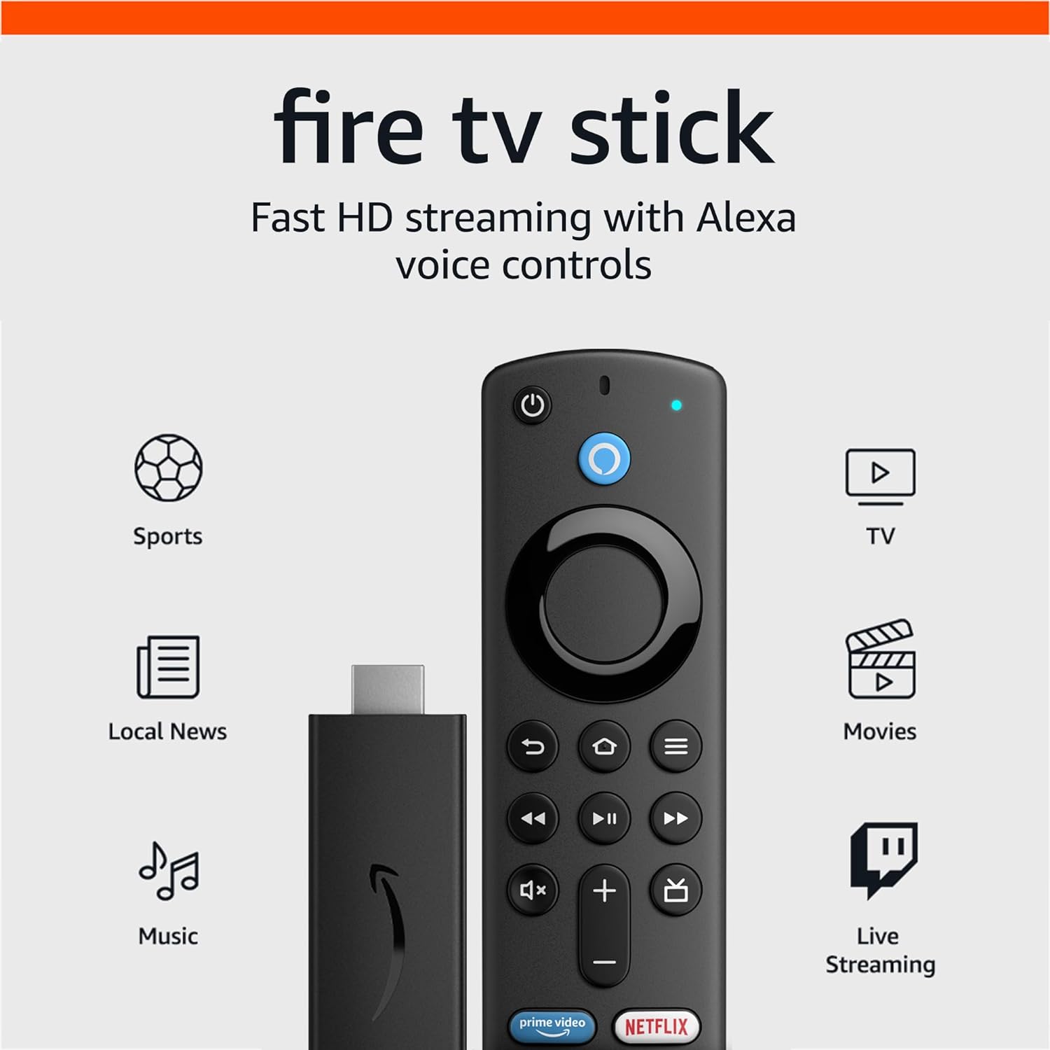 Amazon Fire TV Stick HD (3rd Gen) 8gbs WiFi5