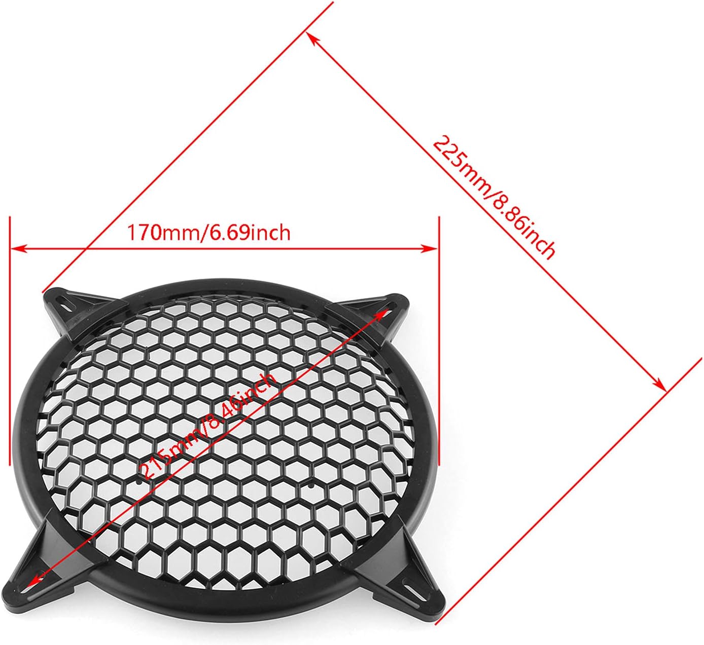 6.5" Plastic Speaker Grille Proctector Cover