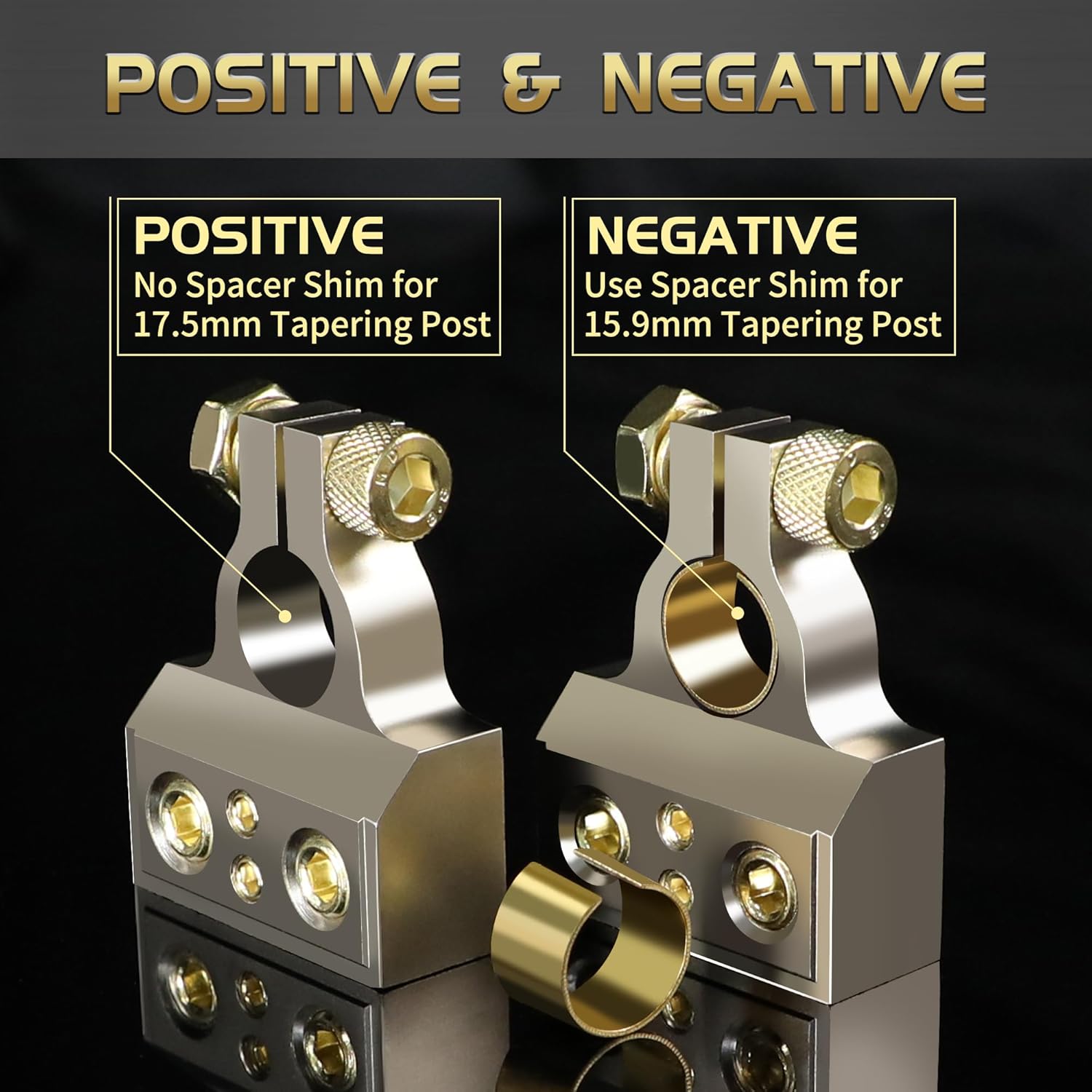 Heavy Duty Car Battery Terminals 10awg up to 1/0awg