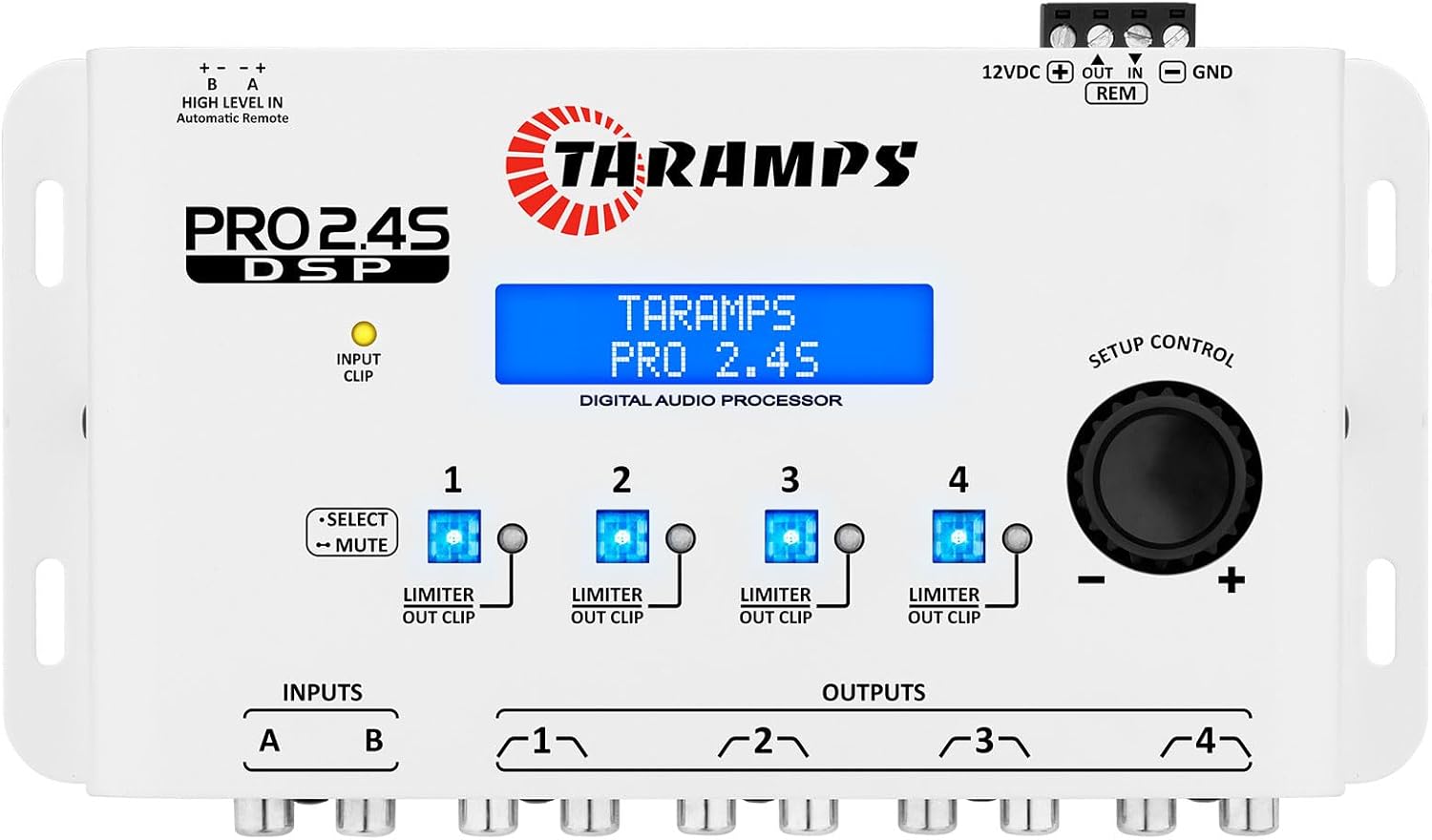 Taramps Pro 2.4S DSP Digital Crossover With 4CH & High Level In