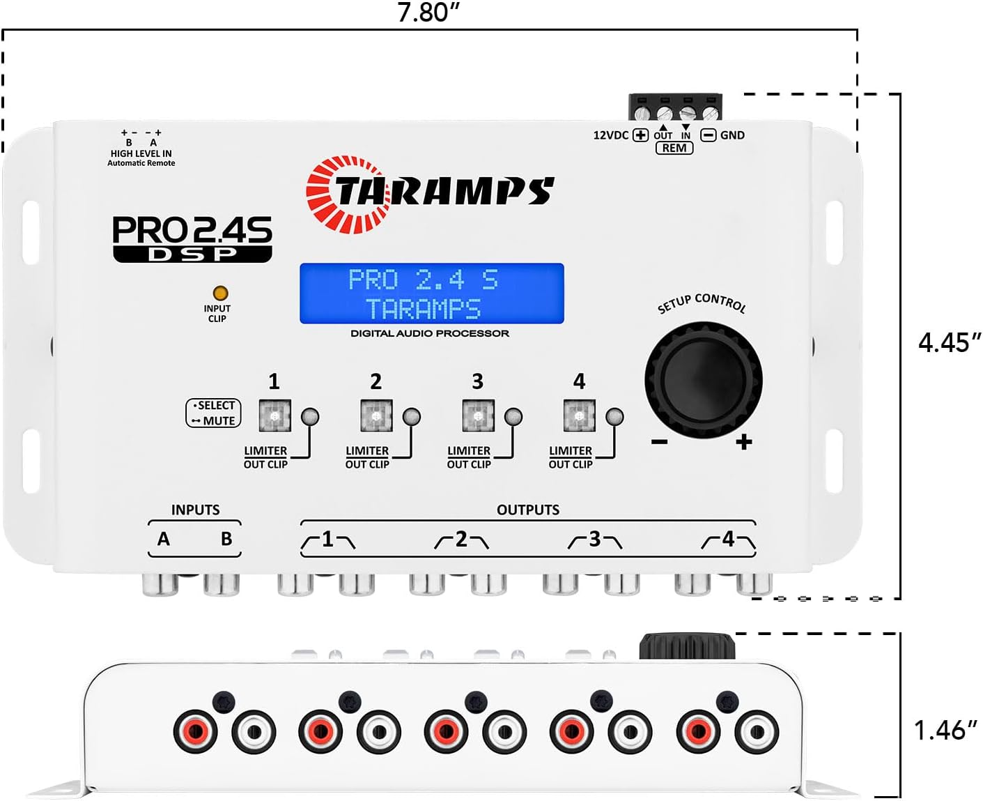 Taramps Pro 2.4S DSP Digital Crossover With 4CH & High Level In