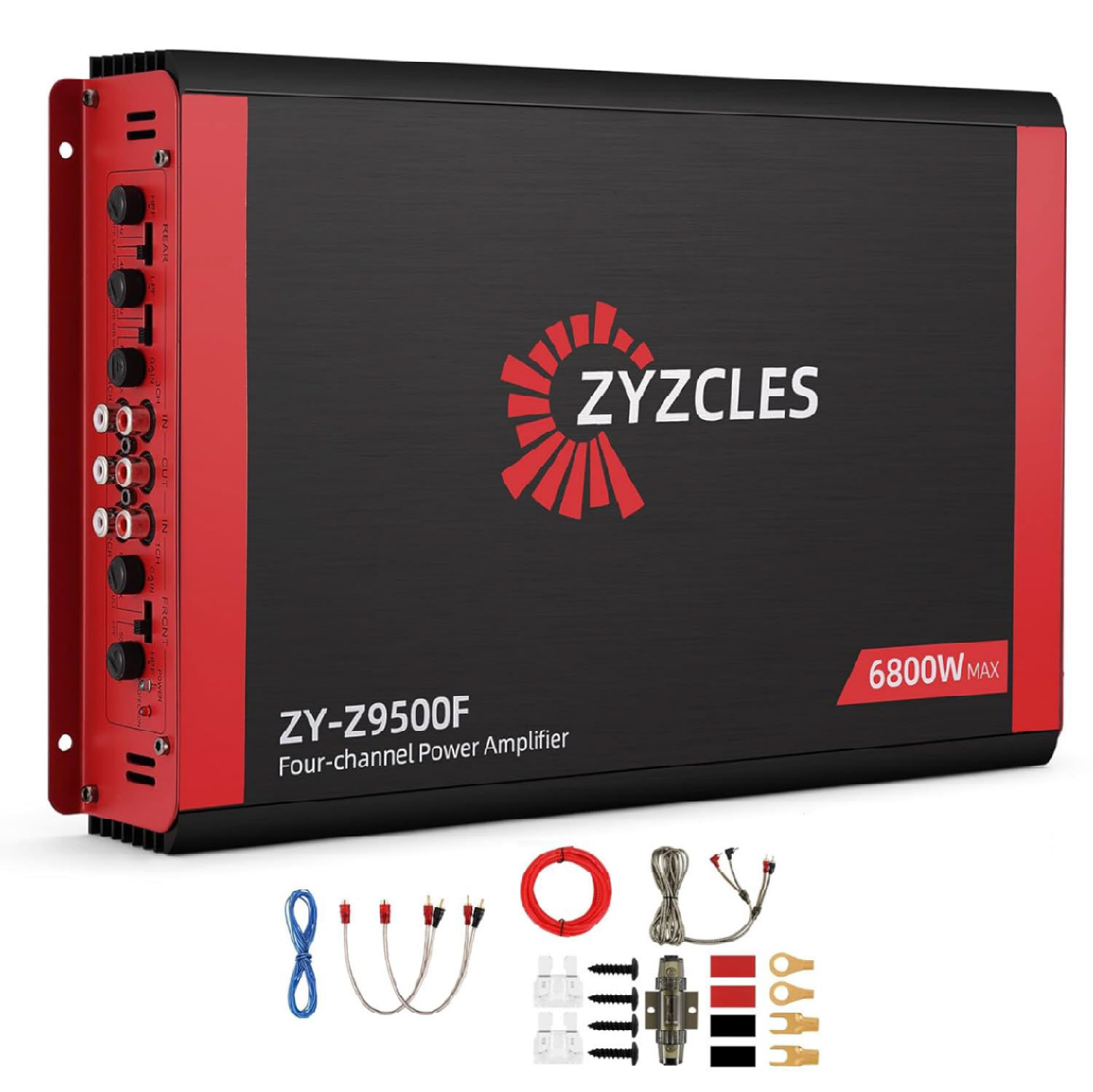 ZYZCLES 2026 4CH 6800W Max Power Class AB Car Amplifier