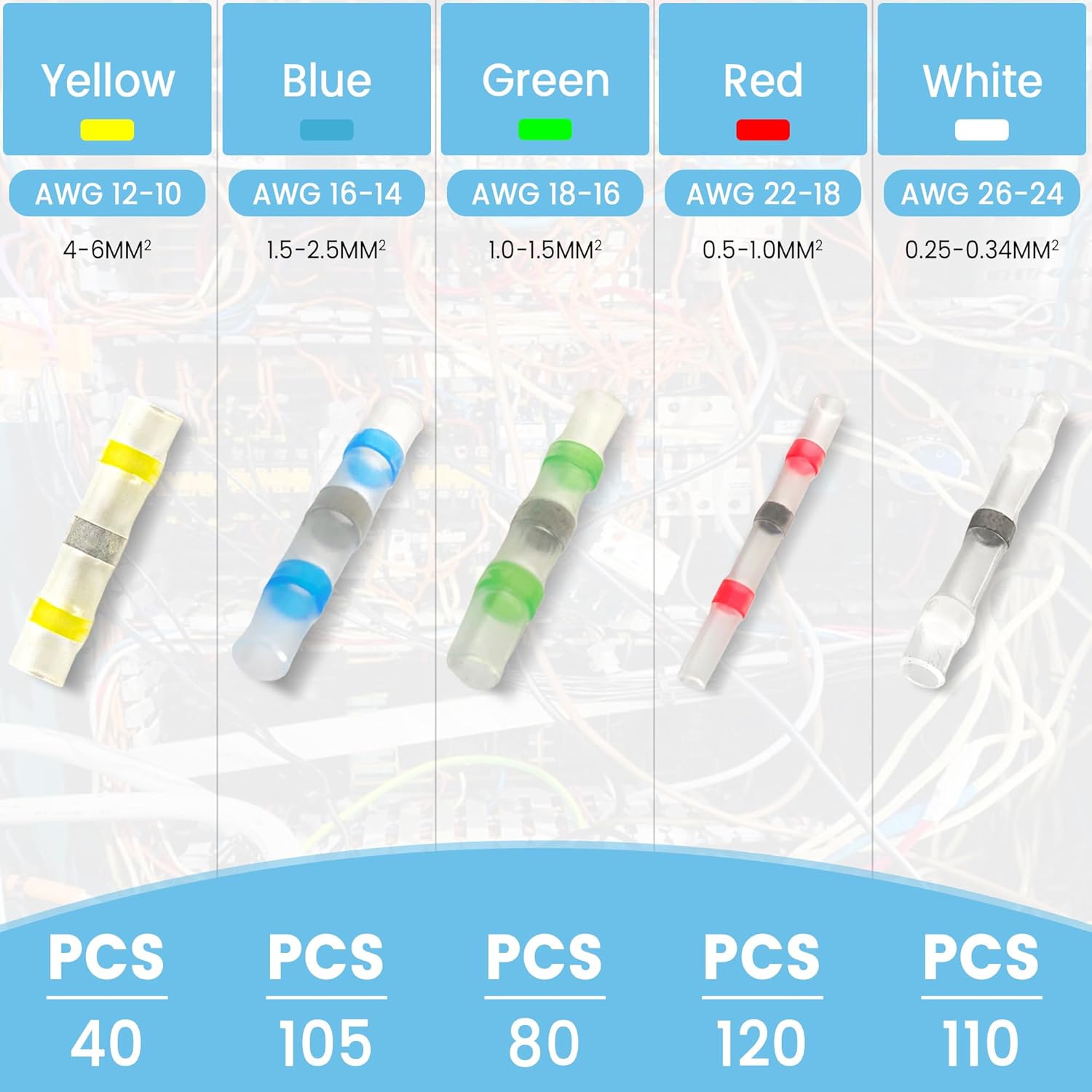 Solder Seal Wire Connectors Kit 455pcs