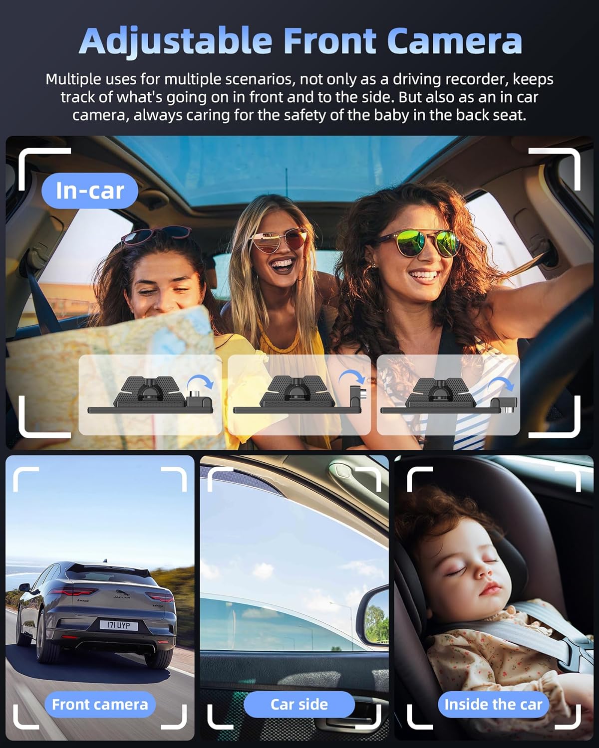 10.26'' Wireless Apple Carplay & Android Auto Screen With 2.5K Dash Cam & Backup Camera