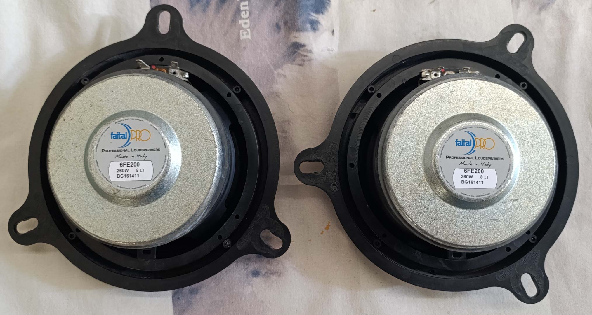 Faital Pro 6FE200 6.5" Speakers with Bracket Mounts