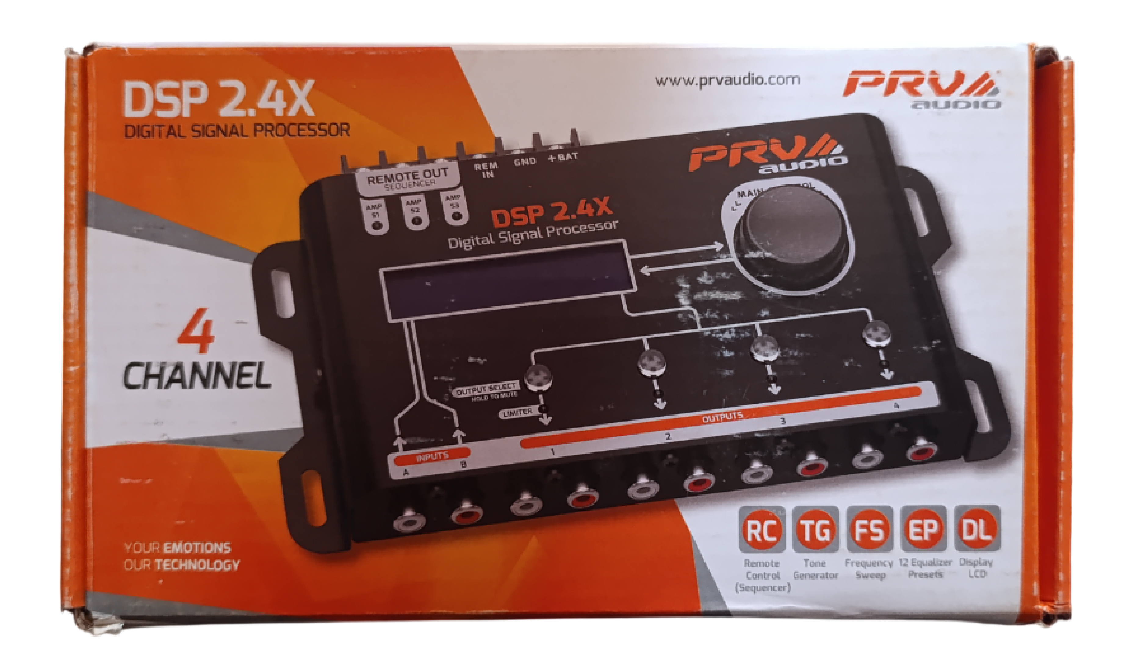PRV AUDIO 2.4X DSP Digital Crossover With 4CH & Sequencer