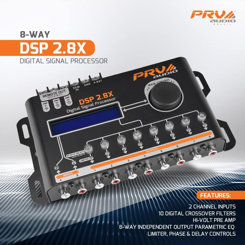 PRV AUDIO 2.8X DSP Digital Crossover With 8CH & Sequencer