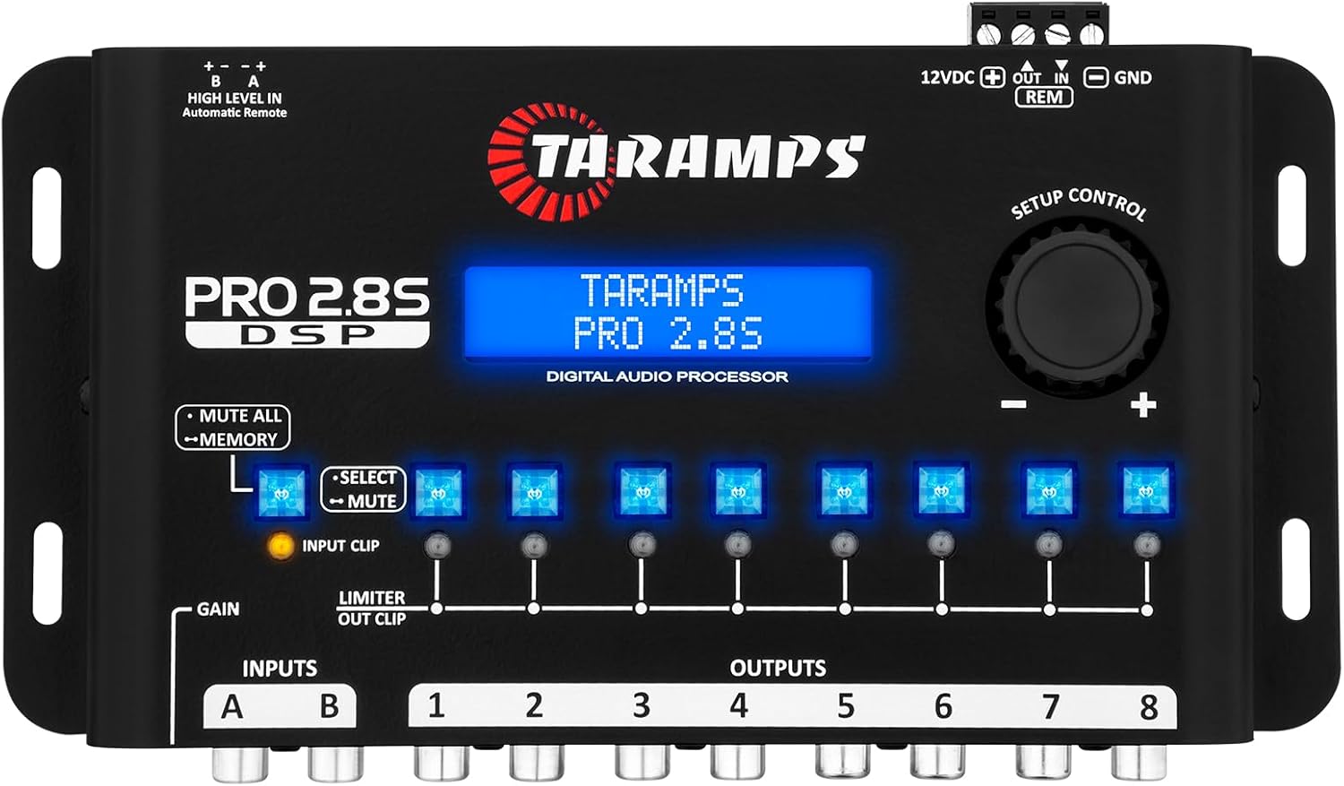 Taramps Pro 2.8S DSP Digital Crossover With 8CH & High Level In