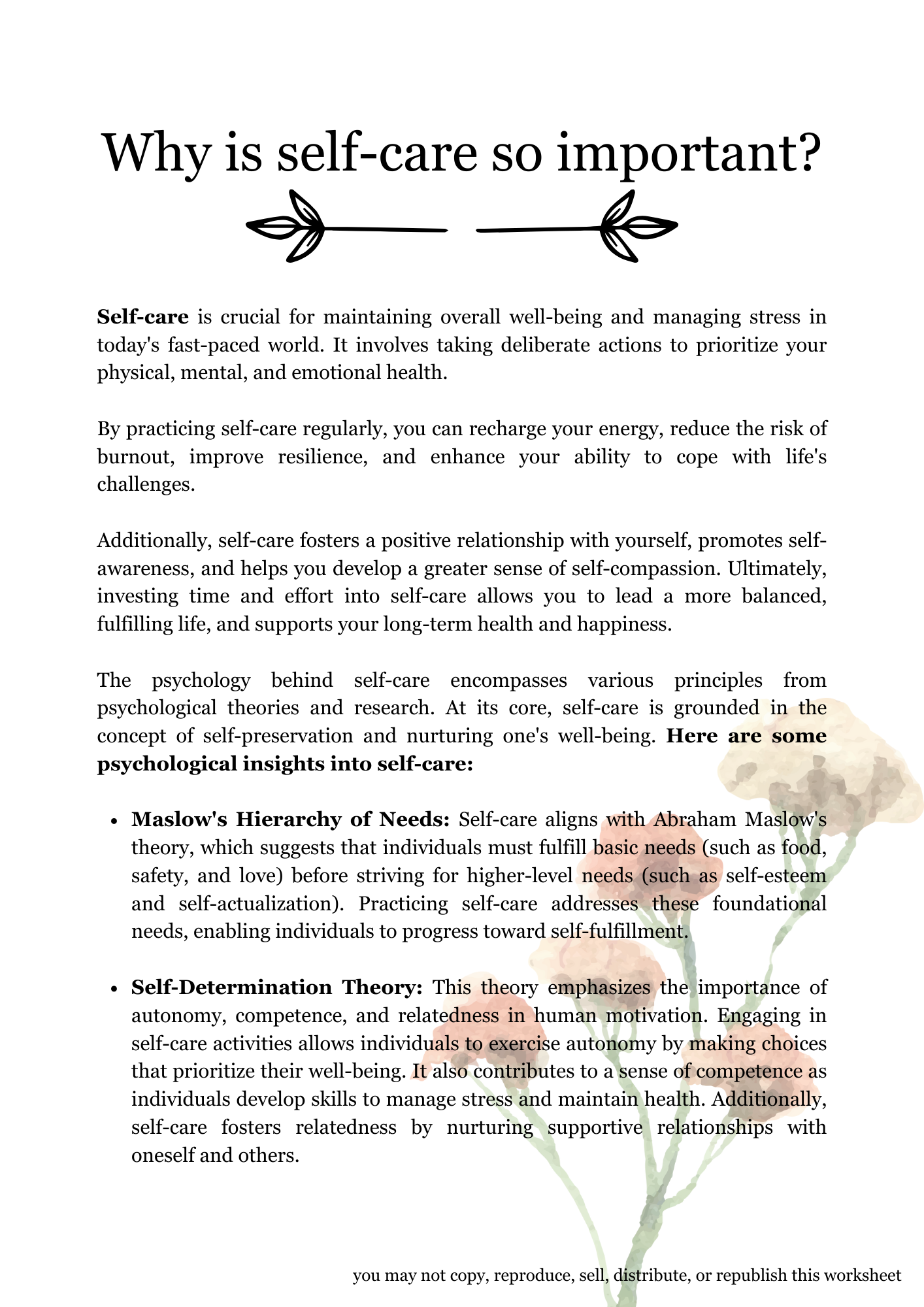Self-Care Guide