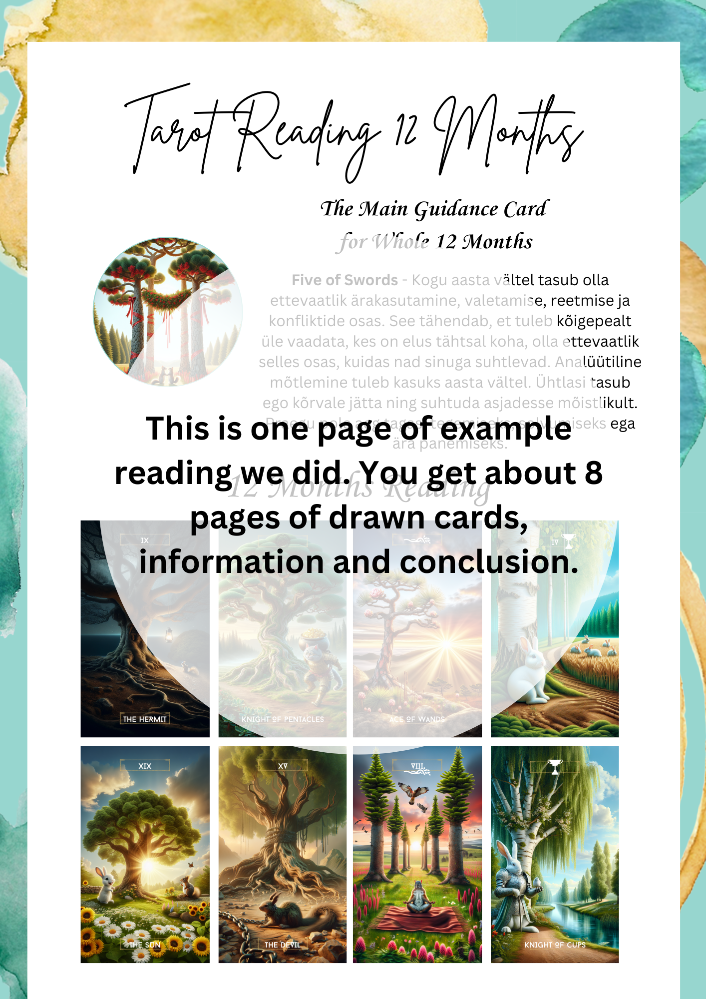 12 Months Ahead Tarot Readings + Love/Money/Career Suggestions + 1 extra question