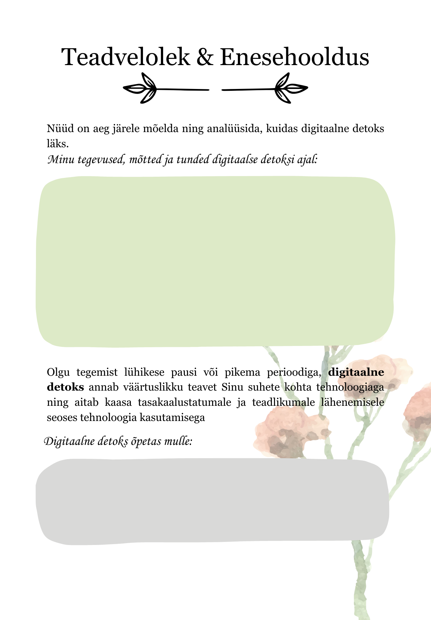 Enesearmastuse Töövihik