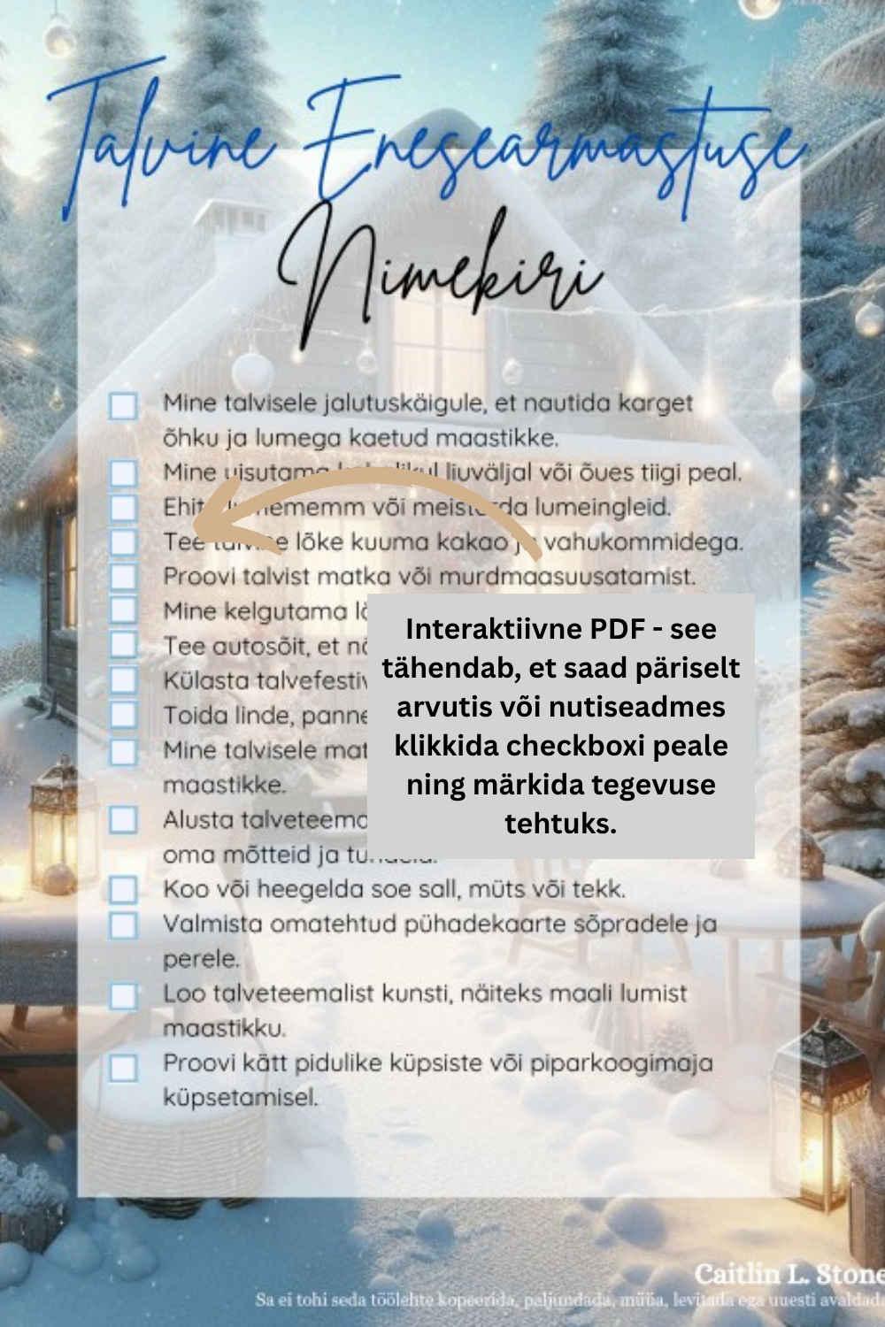 Talvine Ennast Armastavate Tegude Nimekiri