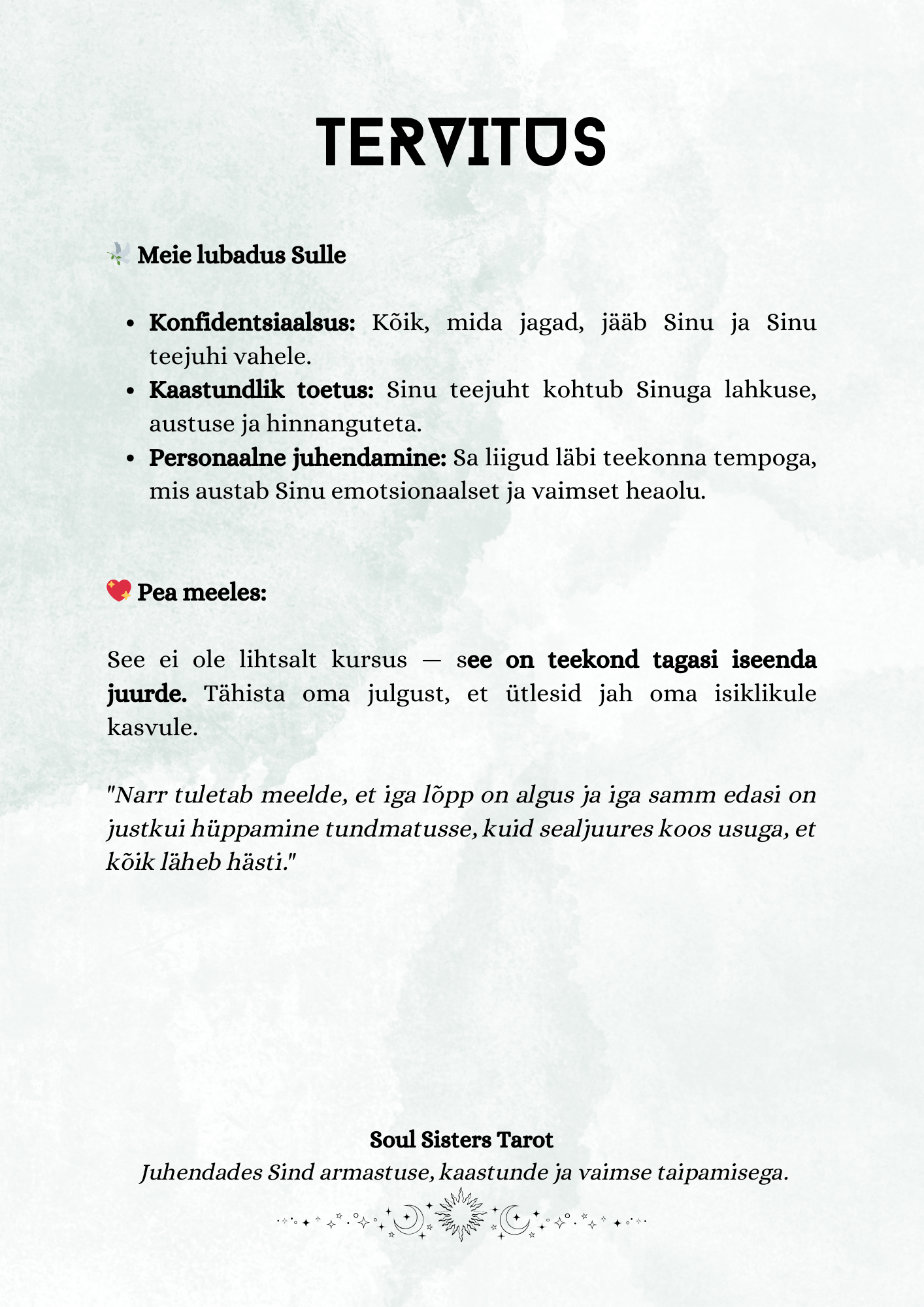 Narri Teekond - Spirituaalne Eneseteadlikkuse Kursus Koos Personaalse Teejuhiga - 22 Nädalat