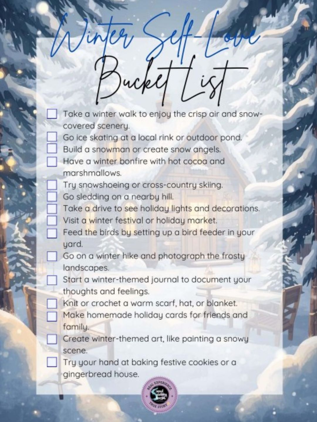 Winter Self-Love Bucket List