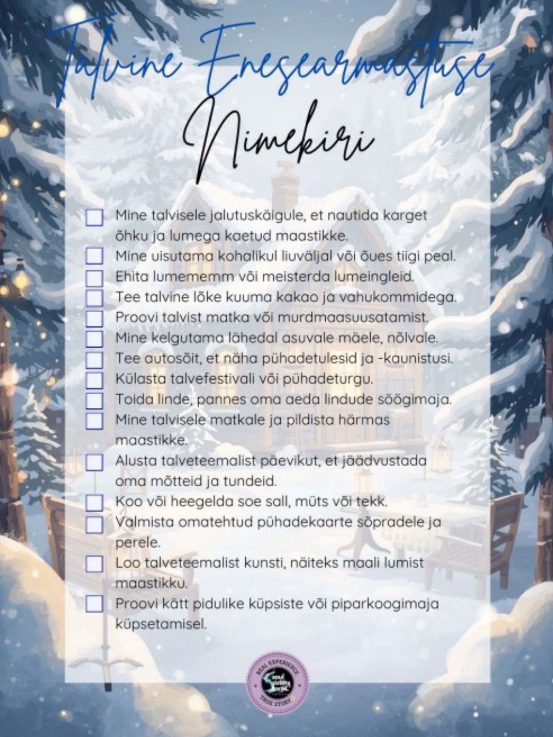 Talvine Ennast Armastavate Tegude Nimekiri