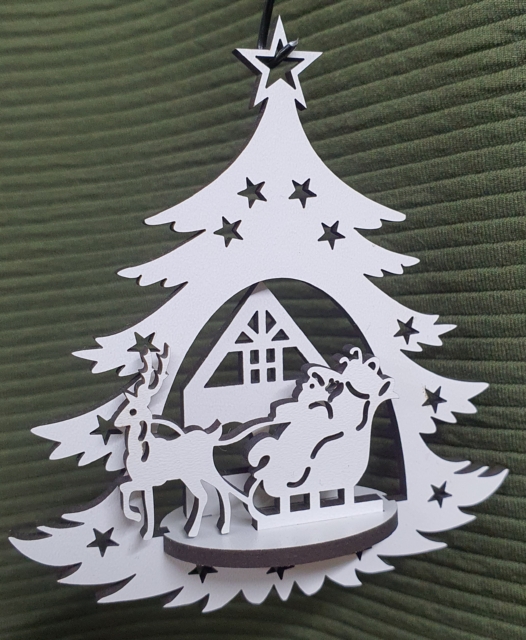 Enfeite de Natal em Madeira